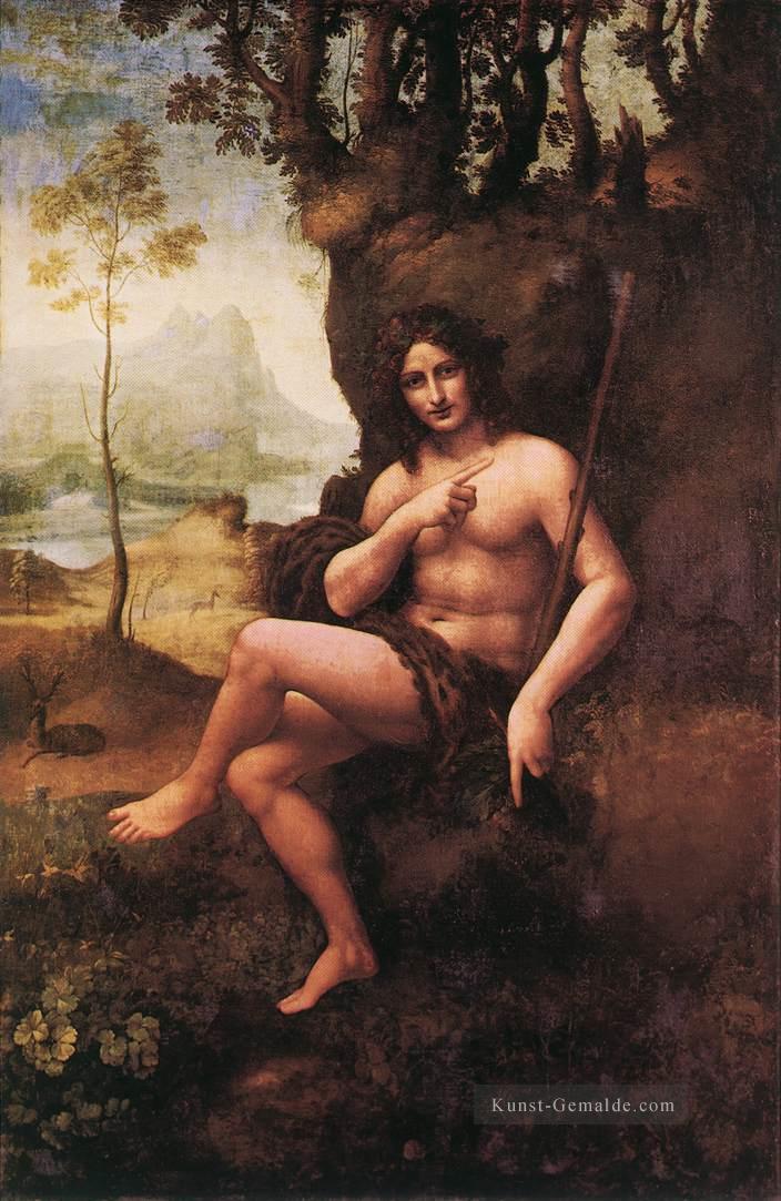 St John in der Wildnis Bacchus Leonardo da Vinci Ölgemälde